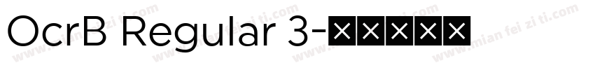 OcrB Regular 3字体转换